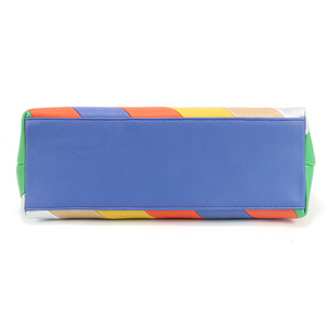 Bolso de Mano y Hombro Personalizado de Gran Capacidad, en Cuero Sintético PU, con Rayas Coloridas y Duradero - Product Image 5