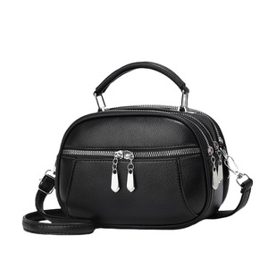 Lady's Mini PU Handbag Simple Crossbody Shoulder Bag Single Strap Fashionable Vintage Style Waterproof Genuine Leather Portable - Product Image 5
