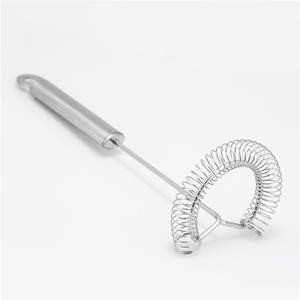 Blender manuel de <span class=keywords><strong>cuisine</strong></span>, petit, en acier inoxydable, batteur rotatif à pression manuelle, <span class=keywords><strong>fouet</strong></span> écologique pour remuer - Product Image 4