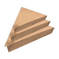 Vente en gros de boîtes à pizza triangulaires de différentes tailles pour pizzas pour emballage alimentaire en tranches à clapet pour restaurant