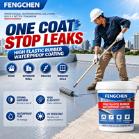 Revêtement imperméable hautement élastique FENGCHEN pour la réparation des fissures des murs extérieurs des toits, peinture protectrice anti-fuite à base d'eau