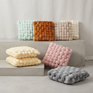 Oreillers décoratifs tricotés OEM Coussin carré noué Coussin tressé Coussins décoratifs tricotés - Product Image 2