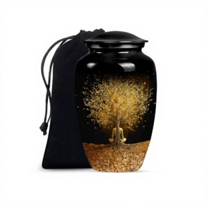 Vente chaude Top Meilleure Qualité Gracieuse Memorial Tree of Life Urne Crémation Pour Cendres Adultes Avec Sac De Velours Gratuit - Product Image 1