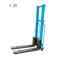 Chariot élévateur semi-électrique portable de 300 kg, 1,3 m, 1,6 m, avec télécommande