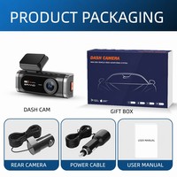 Kamera Dashcam 2 Kanal Kustom 4K Depan dan Belakang 1080P WiFi DVR Mobil dengan Penglihatan Malam Layar IPS 3.2 Inci Kamera Dash Mini 4K