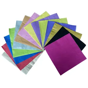 Özel Logo gökkuşağı doku kağıt parti kağıt peçeteler tek klasik renkler kağıt peçete 2 kat akşam yemeği piknik