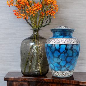 Souvenirs pour toujours Classique Bleu Adulte Style Américain Urne de Crémation Souvenirs pour Cendres Humaines à Vendre - Product Image 6