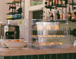 خزانة عرض خبز من اﻷكريليك-رف تخزين طعام متعدد الطبقات على طراز التجميع-رف شفاف للكعك والحلوى مقاوم للأتربة - Product Image 4