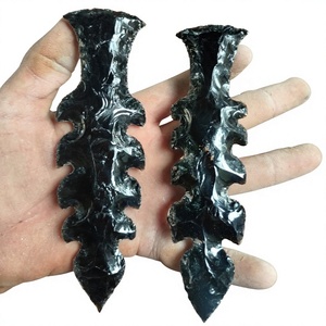 Venta al por Mayor de Puntas de Flecha de Cristal de Obsidiana Negra de la Mejor Calidad, con Forma de Cuchillo de Media Luna, Energía Curativa, Gema Decorativa, Regalo para el Día de la Madre - Product Image 1