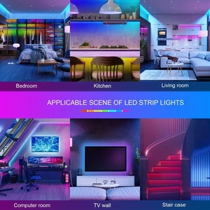 Bande lumineuse <span class=keywords><strong>LED</strong></span> flexible RGB, changement de couleur, 5V 24V 5050SMD 16 <span class=keywords><strong>LED</strong></span>/M, <span class=keywords><strong>ruban</strong></span> <span class=keywords><strong>LED</strong></span> avec adaptateur, contrôleur Bluetooth musical - Product Image 5