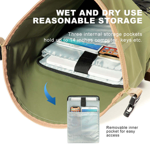 High-end Unisex Outdoor Waterproof Polyester Backpack with Zipper Closure 20-36L Capacity <b>Floating</b> Dry Design for Travel - Product Image 5