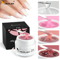 Gel d'Extension Dur à Camouflage LED Venalisa, Nouvelle Marque, 50ML, pour Ongles Français, 24 Couleurs, 50g, pour Création de Pointes d'Ongles