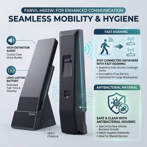 Téléphone IP H603W Wi-Fi 6 double bande pour hôtel, antibactérien, 802.11k/v/r, Roaming rapide, combiné SIP, 6 touches programmables, 2 lignes SIP <span class=keywords><strong>VoIP</strong></span> - Product Image 5