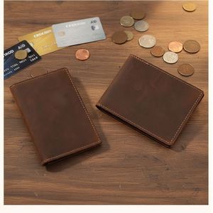 Vintage Genuine Leather Slim <b>Wallet</b> Business <b>Card</b> <b>Holder</b> <b>for</b> Men's Credit ID & Bank <b>Cards</b> - Product Image 4