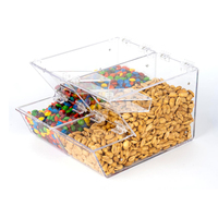 Distributeur de bonbons sur mesure en acrylique magnétique pour étagère, pour céréales, noix, bonbons, collations, stockage alimentaire