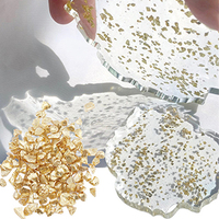 TIMESRUI Paillettes de verre éclaté scintillantes, verre fin brisé, flocons métalliques épais pour la coulée de résine, pendentifs DIY, porte-clés