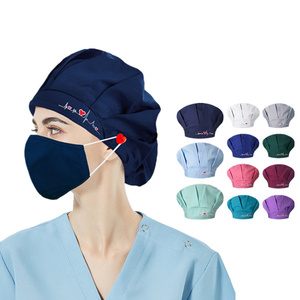 Breathable Cotton Adjustable Dental Nurse Scrub Cap Patients Chemotherapy Hat <strong>Custom</strong> <strong>Logo</strong> Doctor Operating Room Hat <strong>Surgical</strong> Cap - Product Image 1