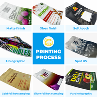 Sachets personnalisables imprimés en petite série avec fermeture éclair, résistants à l'humidité, de qualité alimentaire, pour biscuits, lait, gelée, chocolat et barres énergétiques