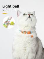 Collier pour animaux de compagnie en polyester durable et élégant, collier pour chat, réglable, boucle anti-étouffement, rivet, collier confortable