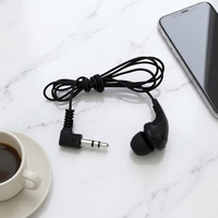 Senxinda – Écouteurs intra-auriculaires mono filaires 3,5 mm à bas prix, avec cordon de 1,2 m en PVC, idéaux pour les voyages en avion et les bus touristiques
