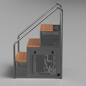 Baignoire de glace en acier inoxydable 304 avec structure en bois de pin rouge canadien, design naturel pour la récupération musculaire et le bien-être en extérieur - Product Image 2