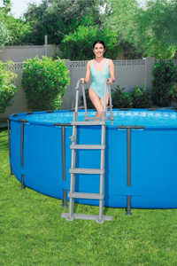 Piscina Elevada <span class=keywords><strong>Bestway</strong></span> 56438 <span class=keywords><strong>Steel</strong></span> <span class=keywords><strong>Pro</strong></span> <span class=keywords><strong>MAX</strong></span>, Piscina de Armazón para Exteriores, 4.57 m X 1.22 m - Product Image 4