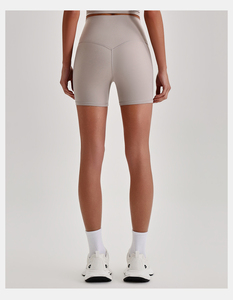 Pantaloncini <span class=keywords><strong>da</strong></span> Yoga a Vita Alta per <span class=keywords><strong>Donna</strong></span>, Tinta Unita, Aderenti, Alta Elasticità, Lunghezza Tre Quarti, per Palestra, Fitness e Allenamento - Product Image 4
