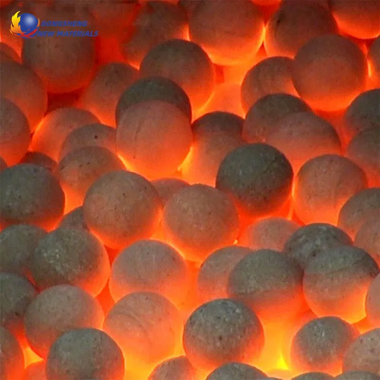 Boule de stockage de chaleur réfractaire en aluminium de haute qualité pleine grandeur 30-70mm boule réfractaire pour poêle à explosion chaude