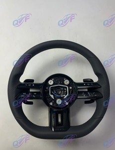 Volante de Cuero y Carbono Personalizado para <span class=keywords><strong>Benz</strong></span>, Modificación Personalizada, Volante de Coche Mejorado, Bandeja para Volante de Coche - Product Image 1