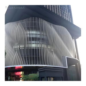 Muro esterno materiali decorativi in metallo alluminio striscia di rivestimento della parete pannelli facciata facciata tenda parete rivestimenti profili decorativi - Product Image 4