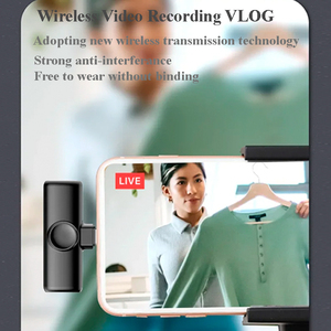 K11-<span class=keywords><strong>Wireless</strong></span> Micro Cravat Ve Áo Lavalier Cho Iphone Điện Thoại Di Động Mini Mic Cho Phỏng Vấn Video Podcast Vlog Youtube - Product Image 6