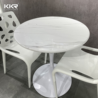 Meubles de salle à manger commerciale Tables et sièges de café Tables et sièges de patio couleurs de marbre