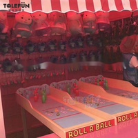 Tolefun Pâques Carnaval Jeu Stands Idée Enfants Métal Funfair Fléchettes Ballon Tir & Roll Ball Booth Jeux au Show Fairground