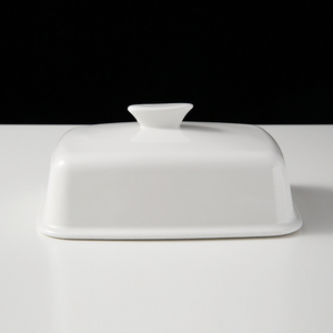 Hyniweiye — plat <span class=keywords><strong>à</strong></span> beurre en porcelaine blanche, odm, avec couvercle, pour comptoir, hôtel, restaurant, en céramique, un bâton - Product Image 2