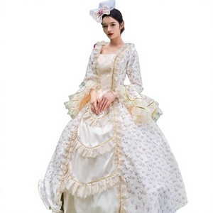 S1635Y 2026 Robe de bal longue en dentelle et satin, style princesse victorienne, rétro médiévale européenne, pour scène, très vendue - Product Image 3