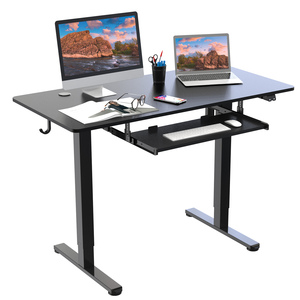 V-gắn kết văn phòng nhà điện chiều cao có thể điều chỉnh 47 inch bàn với Pull-out Bàn phím Khay tải công suất 70kg/154lbs JSD5-01-2P-X - Product Image 2
