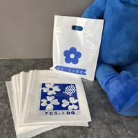 Sacs classiques à poignée souple avec soufflets latéraux, taille personnalisée, impression de logo, forme, en PE recyclable, pour le commerce de détail et le shopping