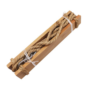 Planche d'escalade en corde blanche et brune, chanvre et polypropylène, planche d'escalade de puissance - Product Image 4