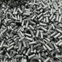Pièces en carbure de tungstène sur mesure VUILI D9*d6.5*17.5mm, haute dureté, résistantes à l'usure, argentées, OEM pour chaussures à crampons