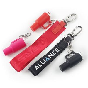 พวงกุญแจคุณภาพสูงแบบกำหนดเอง พร้อมห่วงคาราบิเนอร์ แฟชั่นโลโก้ปักลาย สายคล้องสั้น สำหรับของขวัญ แก้วน้ำ และพวงกุญแจ - Product Image 3