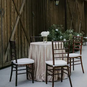 Pasokan produsen susun kayu mahoni pernikahan berkualitas kursi kayu chiavari untuk acara