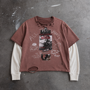 Sweat-shirt à capuche déchiré et imprimé graphique pour homme, style Y2K <span class=keywords><strong>streetwear</strong></span>, deux pièces, manches longues, vintage <span class=keywords><strong>Harajuku</strong></span> - Product Image 2