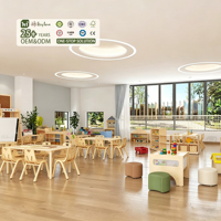 Table et chaise carrées écologiques Montessori modernes Hikeylove pour la maternelle, 4 places