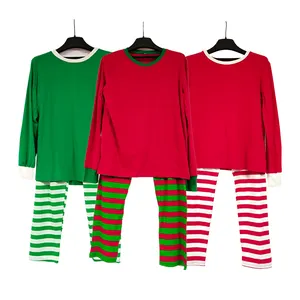 Pyjama de noël en coton pour enfants, imprimé, famille, nouvelle collection