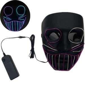 2019 Halloween Partei Liefert Beliebte LED Neon Glow In The Dark Leuchtende Maske - Product Image 6