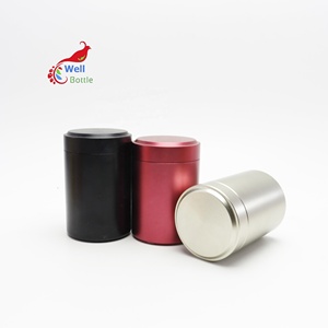 gold black silver round small size metal tea tin packaging tin box can for dry food flower storage AJ-81B