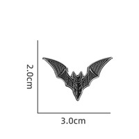 Broche créative en alliage de chauve-souris noire pour Halloween, badge personnalisé pour la décoration de vêtements et de sacs
