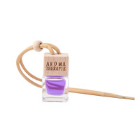 Diffuseur de parfum pour voiture personnalisé de luxe, petit diffuseur de parfum pour voiture suspendu, huile essentielle, diffuseur de parfum en verre avec bouchon en bois