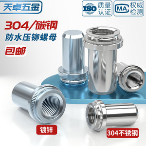 Metric Thread Inserts M3 M4 M5 M8 304 Stainless Steel Waterproof Blind Rivet Nuts For Communication Equipment - Product Image 3