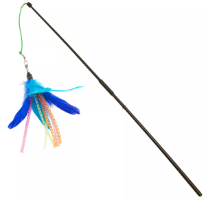 Giocattolo per Gatti a Forma di Canna da Pesca, Gioco con Erba Gatta, Asta in Legno per Gatti - Product Image 6